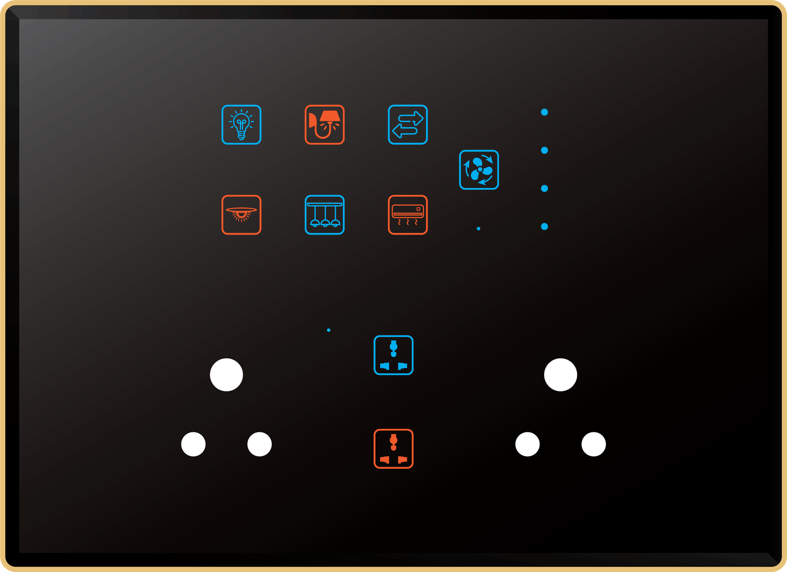 8 Switch 1 Fan 2 Socket (6A)