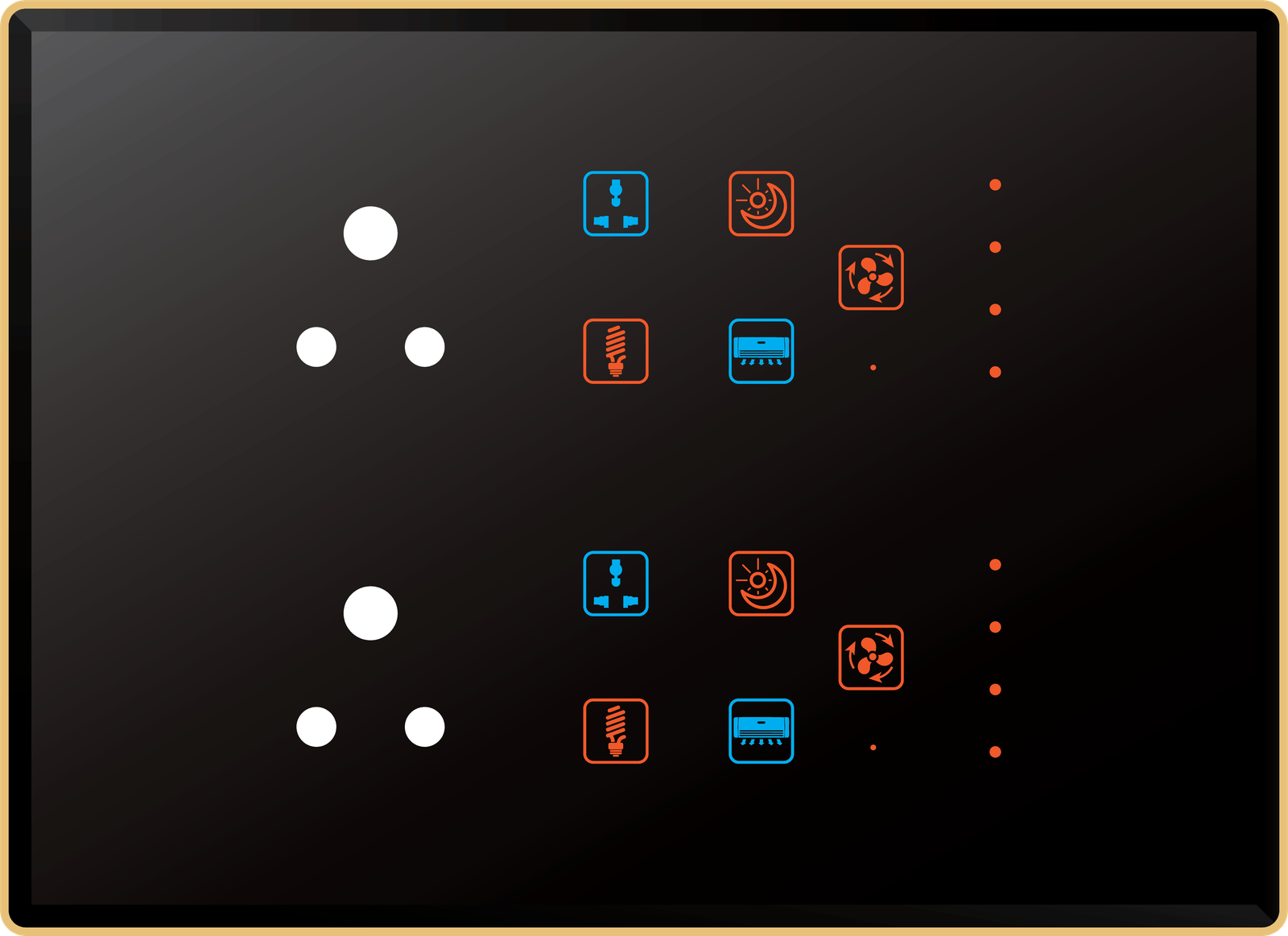 8 Switch 2 Fan 2 Socket (6A)