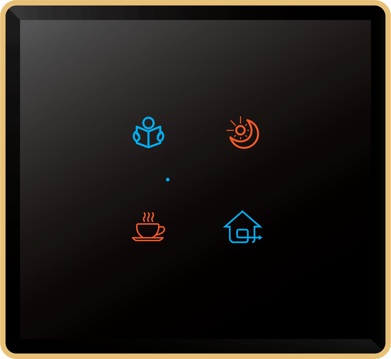 4-scene control panel, premium glass