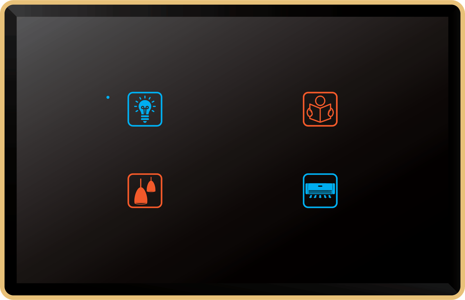 4-switch panel, premium glass