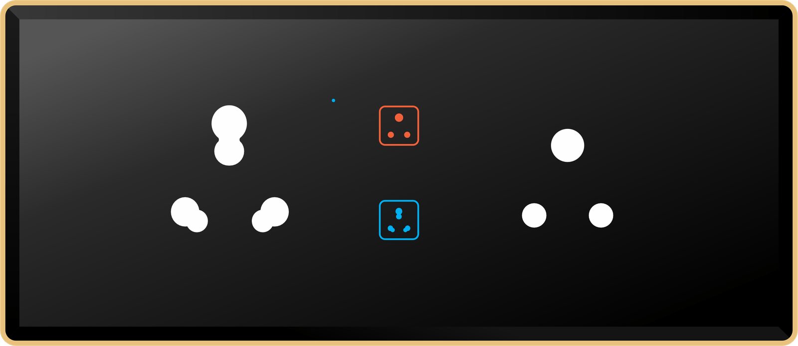 2 Switch (1-16A) 2 Socket (1-16A)