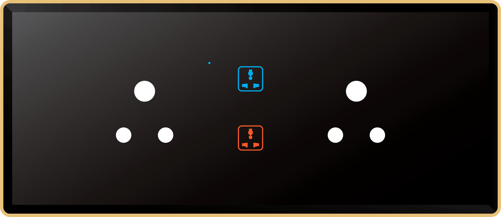 2 Switch 2 Socket (6A)