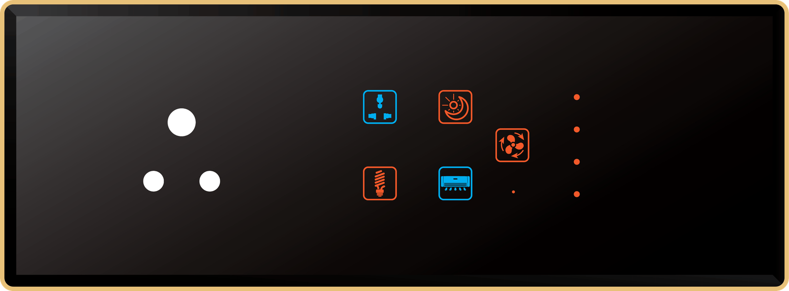 Multi-function panel with socket, premium glass